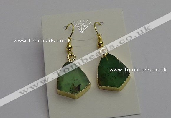 NGE5175 15*20mm australia chrysoprase earrings wholesale