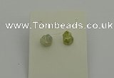 NGE5186 5*8mm - 6*10mm nuggets plated druzy quartz earrings