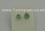 NGE5187 5*8mm - 6*10mm nuggets plated druzy quartz earrings