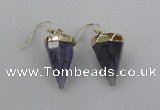 NGE63 14*20mm - 15*22mm cone agate gemstone earrings wholesale