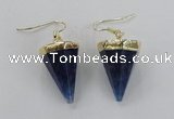 NGE64 14*20mm - 15*22mm cone agate gemstone earrings wholesale