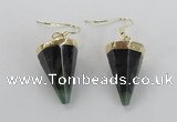 NGE65 14*20mm - 15*22mm cone agate gemstone earrings wholesale