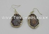 NGE80 18*25mm - 20*25mm freeform druzy agate gemstone earrings