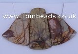 NGP09 Picasso jasper gemstone pendants set jewelry wholesale