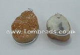 NGP1001 25*35mm - 35*45mm freeform druzy agate beads pendant