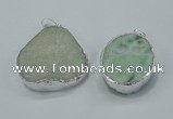NGP1006 25*35mm - 35*45mm freeform druzy agate beads pendant