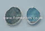 NGP1010 25*35mm - 35*45mm freeform druzy agate beads pendant