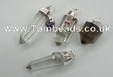 NGP1094 18*40mm - 15*55mm faceted nuggets mixed quartz pendants