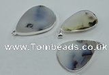 NGP1152 30*40mm - 40*50mm freeform agate pendants with brass setting