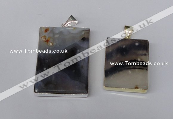 NGP1156 25*35mm - 40*50mm freeform montana agate pendants