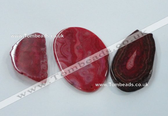 NGP1185 30*45mm - 60*80mm freeform agate gemstone pendants wholesale