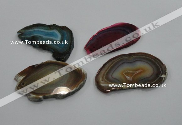 NGP1190 35*50mm - 40*70mm freeform agate gemstone pendants wholesale