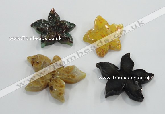 NGP1220 40*45mm - 65*70mm starfish agate gemstone pendants wholesale