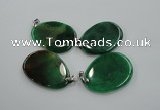 NGP1229 35*50mm - 45*55mm freeform agate pendants with brass setting