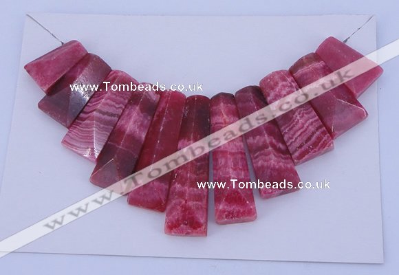 NGP124 Dyed rhodochrosite gemstone pendants set jewelry wholesale