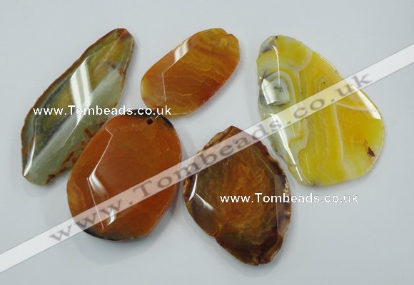 NGP1256 25*40mm - 50*65mm freeform agate gemstone pendants wholesale