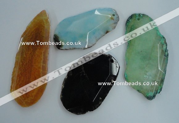 NGP1264 35*45mm - 45*65mm freeform agate gemstone pendants wholesale