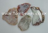 NGP1270 40*50mm - 60*80mm freeform agate gemstone pendants wholesale
