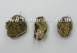 NGP1320 30*40mm - 45*55mm freeform agate pendants with brass setting