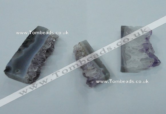 NGP1340 15*30mm - 30*45mm freeform amethyst pendants wholesale