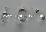 NGP1356 15*30mm - 20*35mm faceted nuggets white crystal pendants