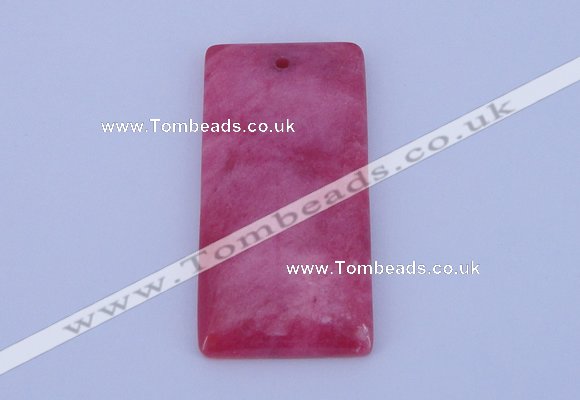 NGP136 2pcs 30*40mm rectangle dyed white jade gemstone pendants