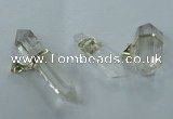 NGP1361 12*35mm - 16*55mm faceted nuggets white crystal pendants