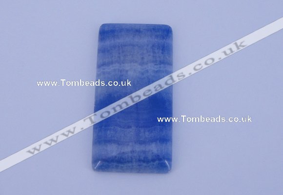 NGP137 2pcs 30*40mm rectangle dyed blue lace agate gemstone pendants
