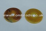 NGP1372 7*50mm - 8*55mm donut agate gemstone pendants