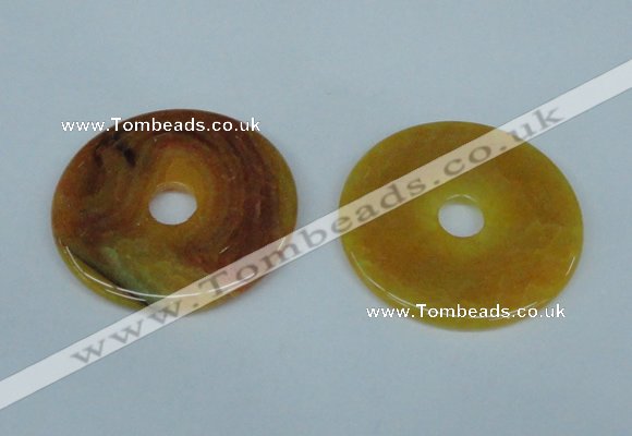 NGP1372 7*50mm - 8*55mm donut agate gemstone pendants