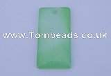 NGP138 2pcs 30*40mm rectangle dyed white jade gemstone pendants