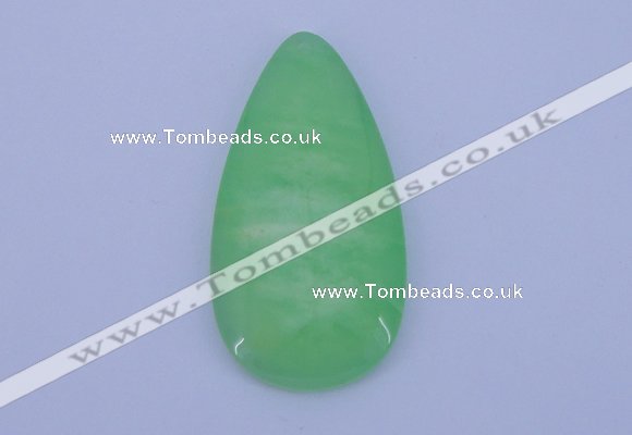 NGP140 2pcs 30*60mm teardrop dyed white jade gemstone pendants