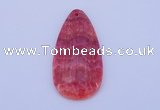 NGP141 2pcs 30*60mm teardrop dyed rhodochrosite gemstone pendants