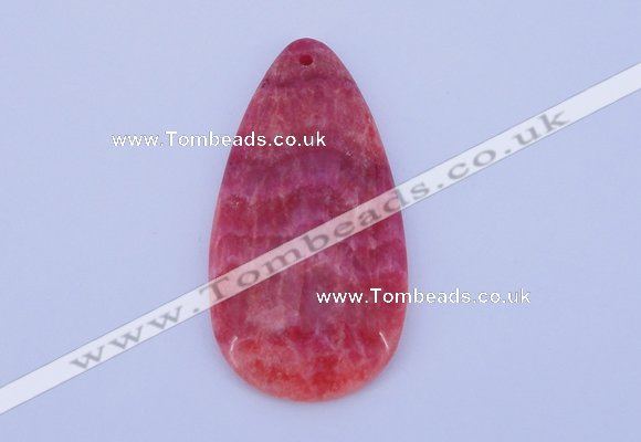 NGP141 2pcs 30*60mm teardrop dyed rhodochrosite gemstone pendants