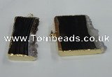 NGP1415 25*40mm - 35*40mm freeform druzy amethyst pendants