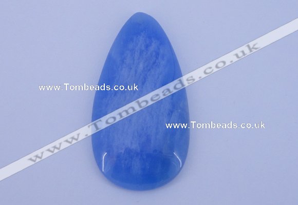 NGP142 2pcs 30*60mm teardrop dyed white jade gemstone pendants