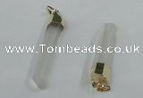 NGP1420 9*50mm - 11*60mm stick white crystal gemstone pendants