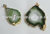 NGP1429 30*45mm - 45*55mm freeform plated druzy agate pendants