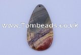 NGP144 2pcs 30*60mm teardrop picasso jasper gemstone pendants