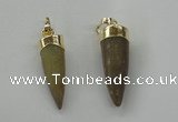 NGP1454 8*25mm - 10*35mm bullet agate gemstone pendants wholesale