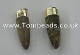 NGP1455 11*35mm - 13*45mm bullet agate gemstone pendants wholesale