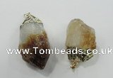 NGP1458 25*40mm - 35*55mm nuggets citrine gemstone pendants