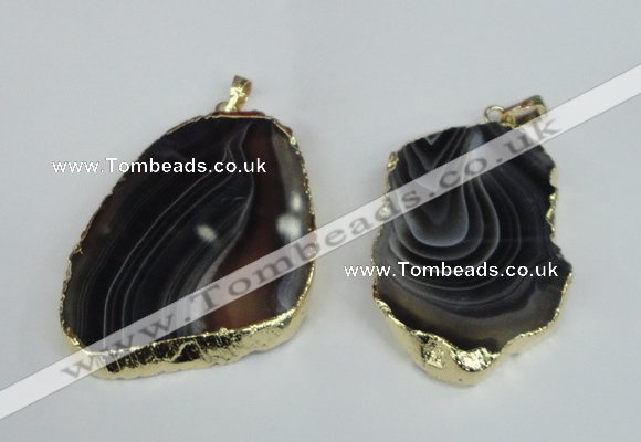 NGP1463 35*45mm - 45*55mm freeform botswana agate pendants