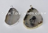 NGP1481 35*45mm - 45*55mm freeform montana agate pendants