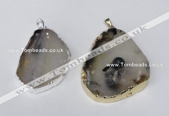 NGP1481 35*45mm - 45*55mm freeform montana agate pendants