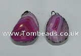 NGP1485 30*45mm - 40*50mm freeform plated druzy agate pendants