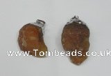 NGP1500 20*30mm - 25*50mm nuggets red agate gemstone pendants