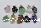 NGP1506 20*30mm - 25*50mm nuggets mixed quartz pendants