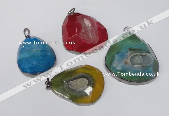 NGP1534 40*50mm - 50*60mm freeform druzy agate pendants