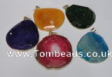 NGP1535 45*55mm - 50*60mm freeform agate gemstone pendants